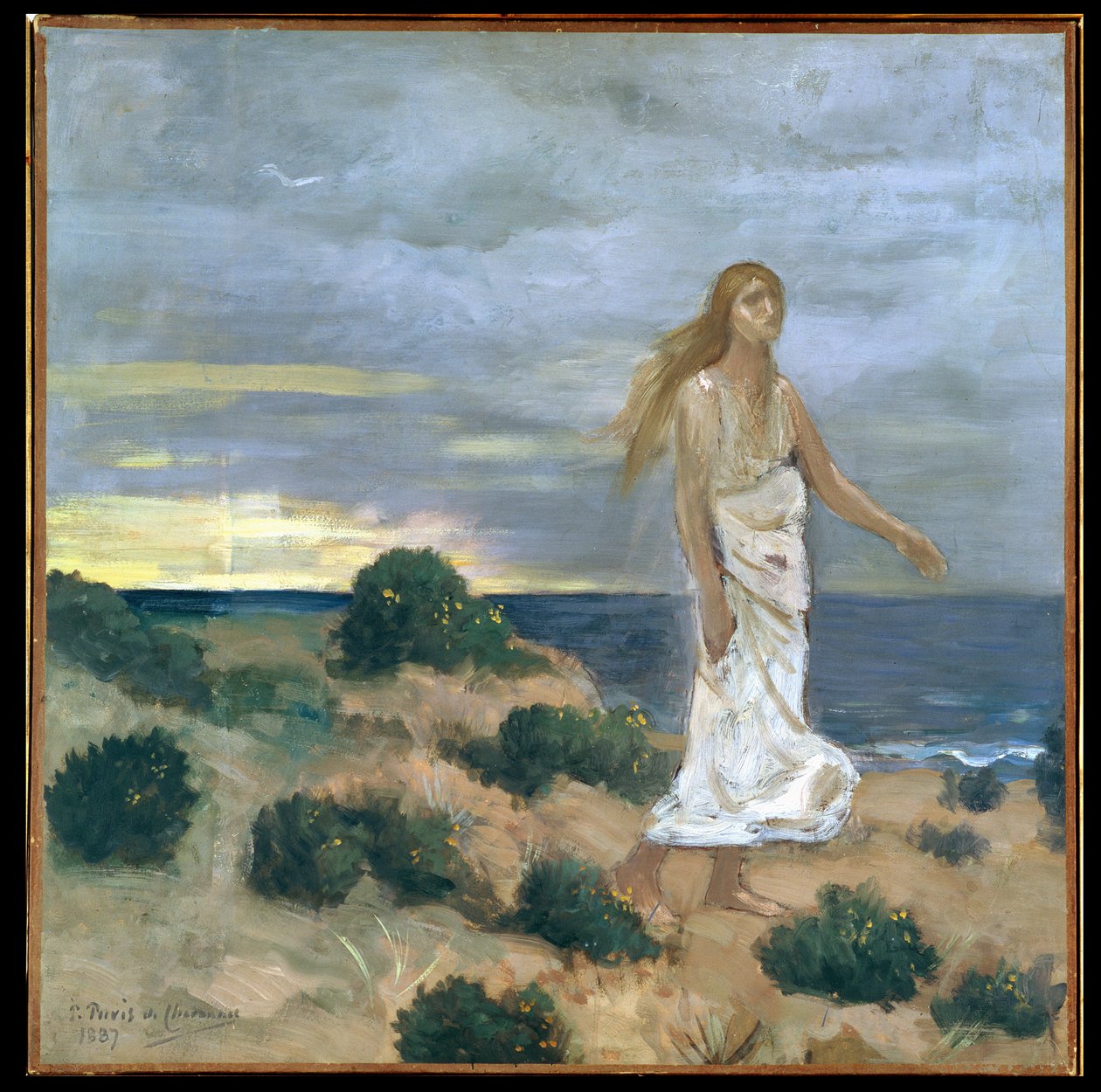 Kvinna vid havet, 1887 av Pierre Puvis de Chavannes