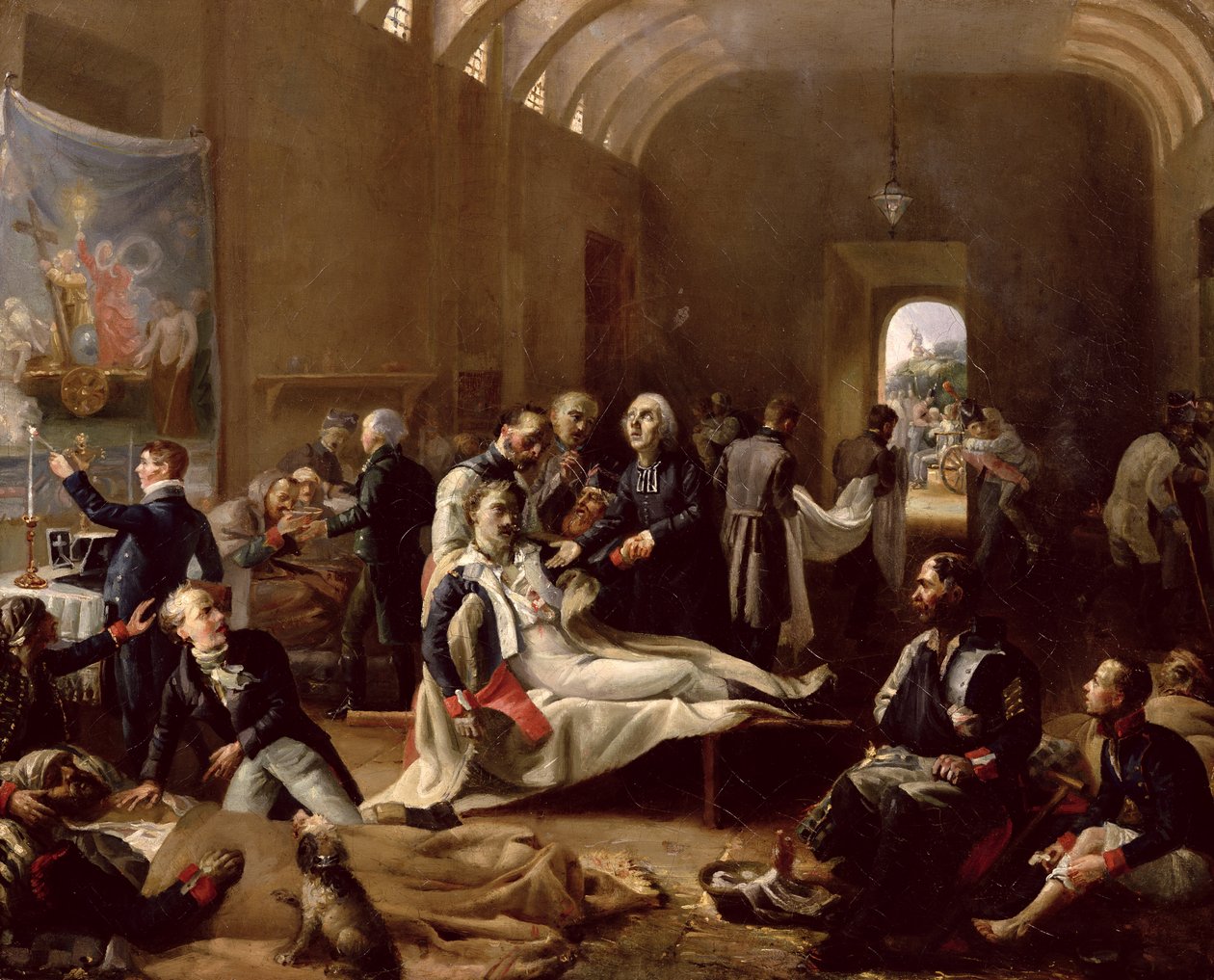 En ambulance Under den franske felttog, 1814 swed av Pierre Roch Vigneron