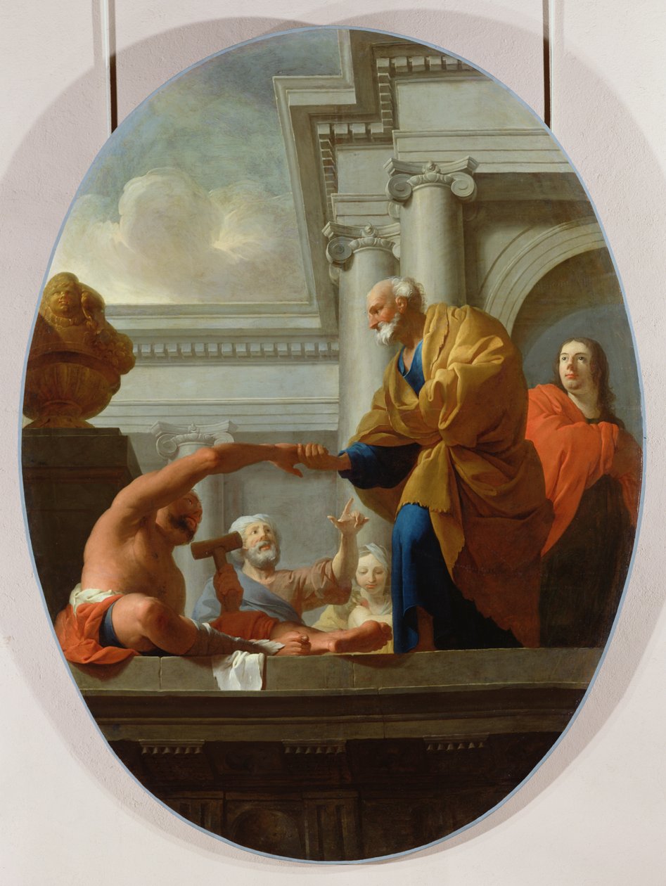 St Peter botar en förlamad person av Pierre Subleyras