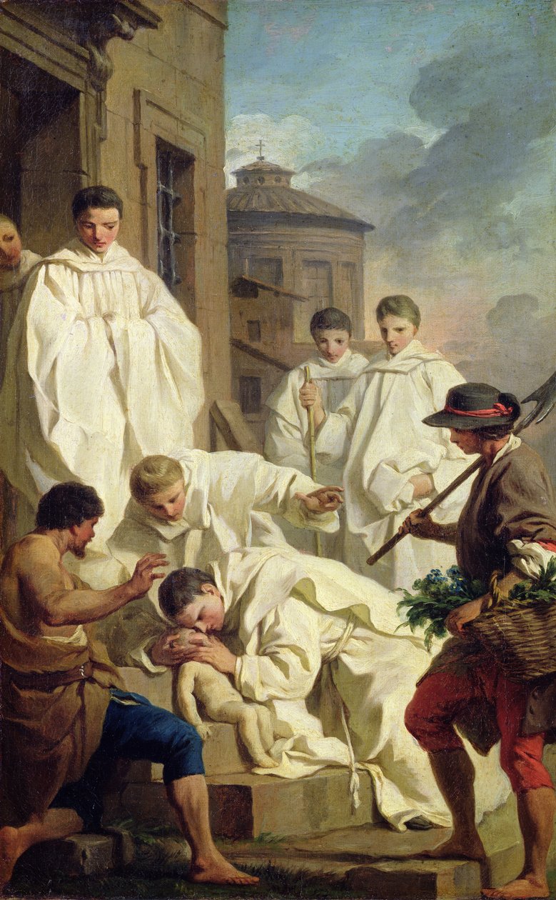 Undersøgelse for St. Benedict Resuscitating a Child swed av Pierre Subleyras