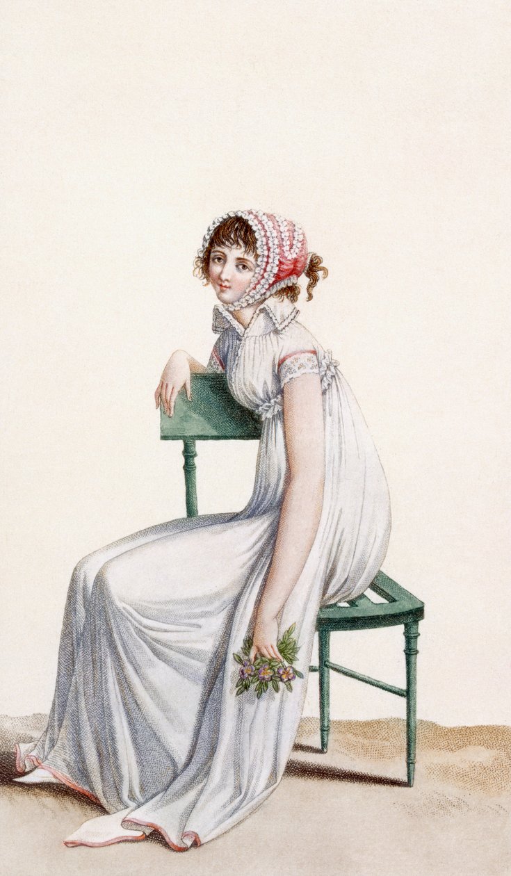 Robe Chemise, illustration från "Journal des Dames et des Modes", 1799 av Pierre de La Mesangere
