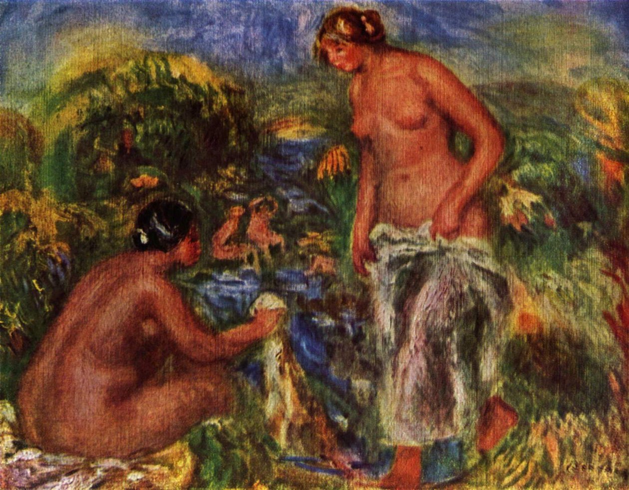  Badende Frauenn  av Pierre Auguste Renoir