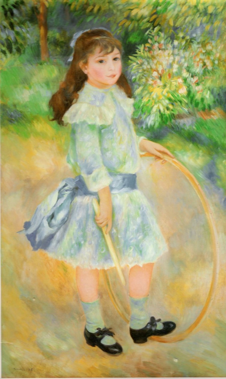  Girl with a hoopnEspanol: Nina con aron  av Pierre Auguste Renoir