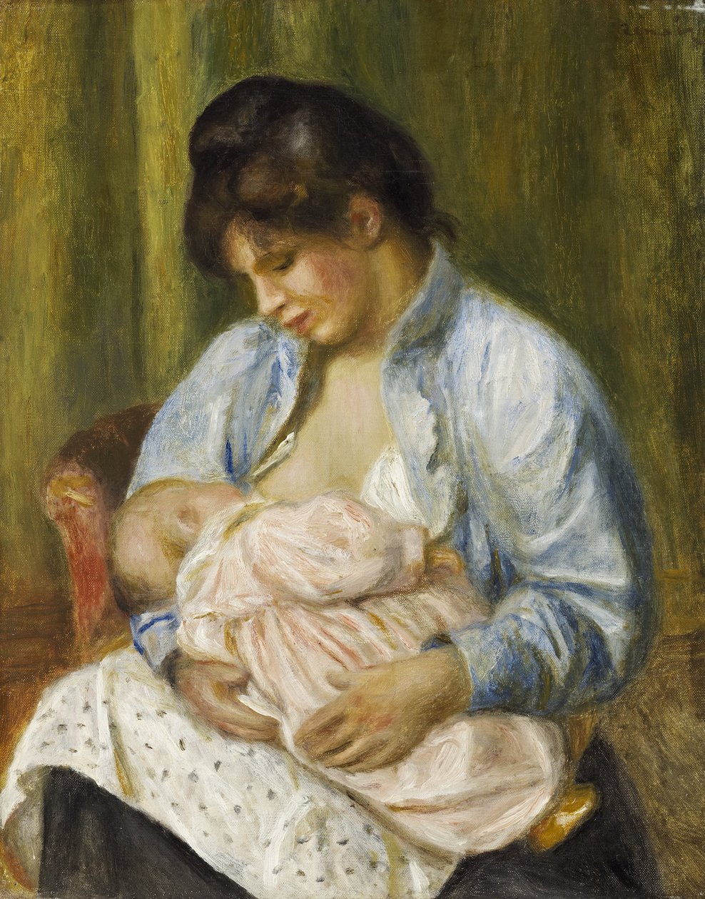 A Woman Nursing a Child av Pierre-Auguste Renoir