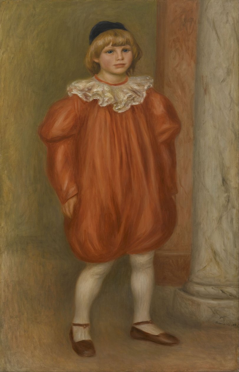 Claude Renoir in Clown Costume av Pierre-Auguste Renoir