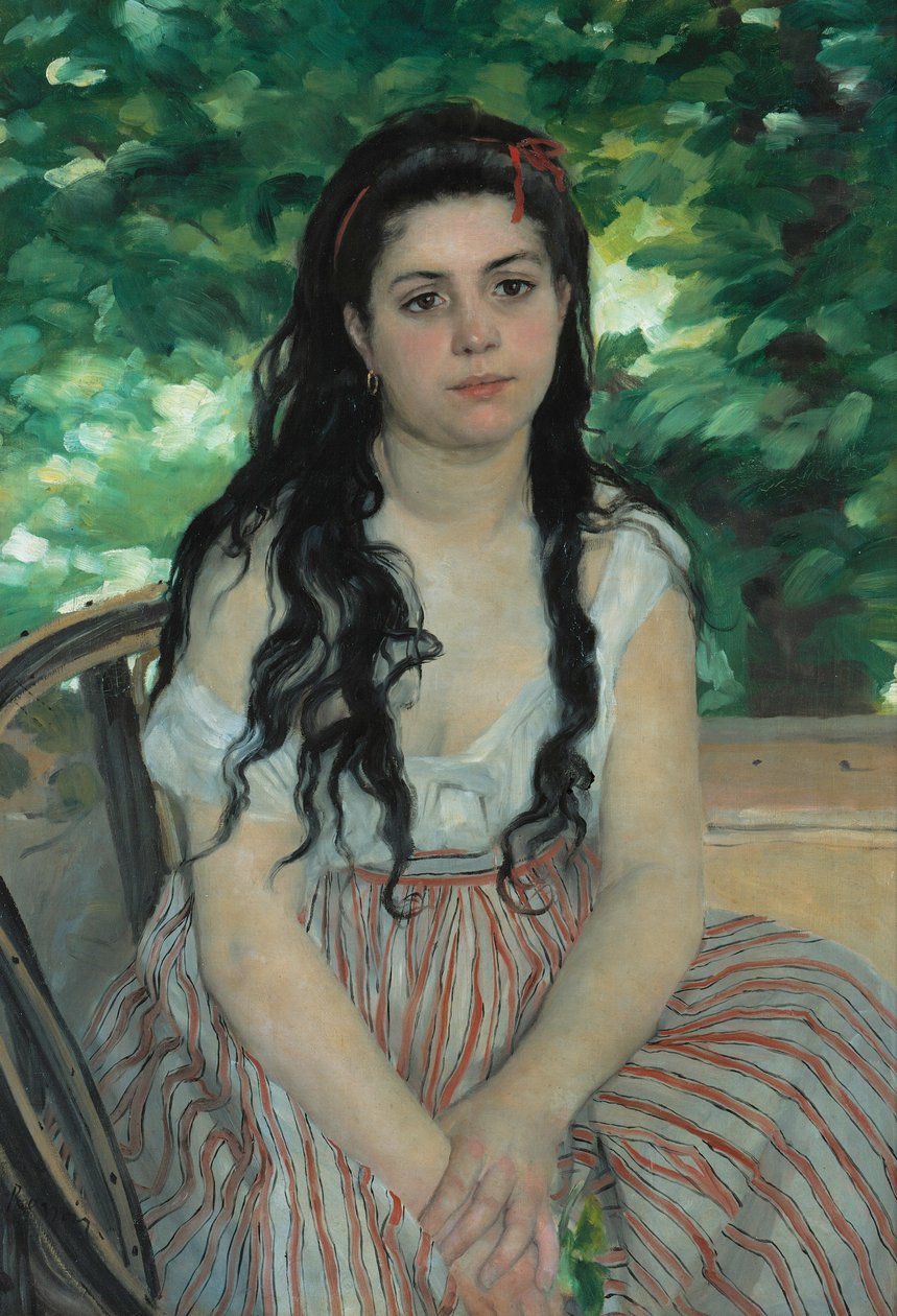 På sommaren - La bohémienne av Pierre Auguste Renoir