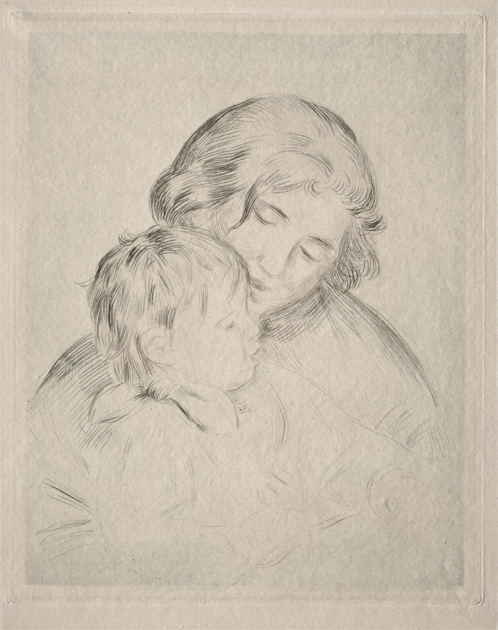 Mamma och barn av Pierre-Auguste Renoir