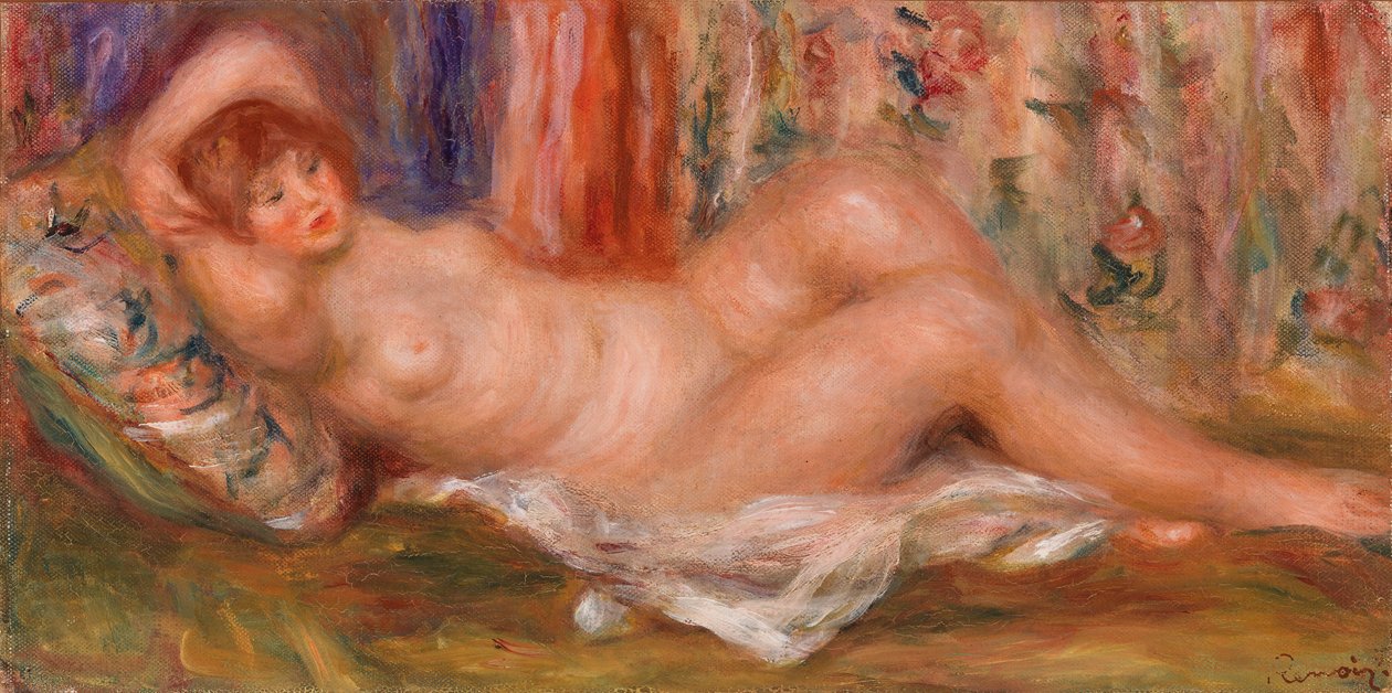 Liggande naken kvinna (Femme nue couchée sur le dos) av Pierre-Auguste Renoir