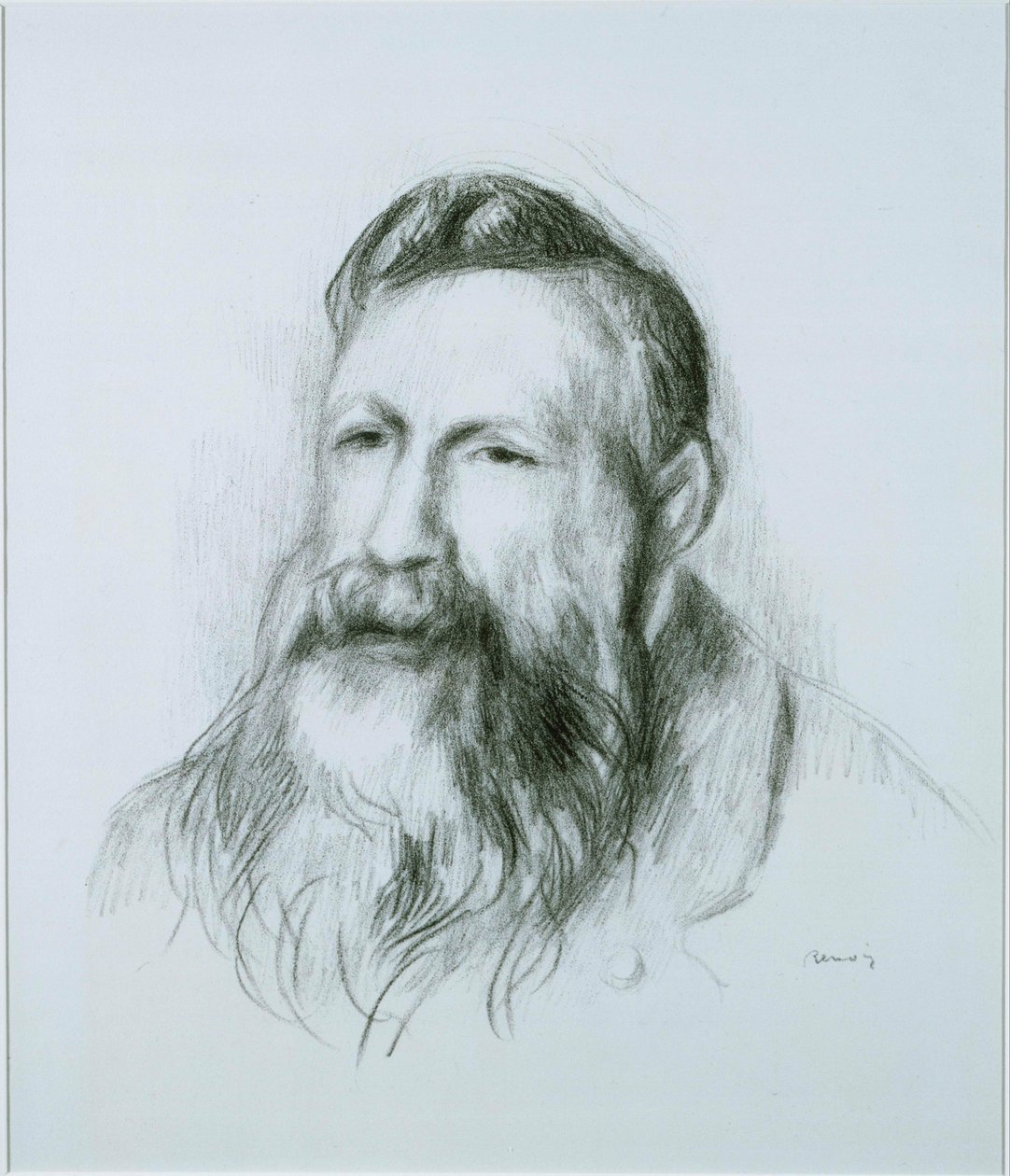 Porträtt av Rodin av Pierre-Auguste Renoir