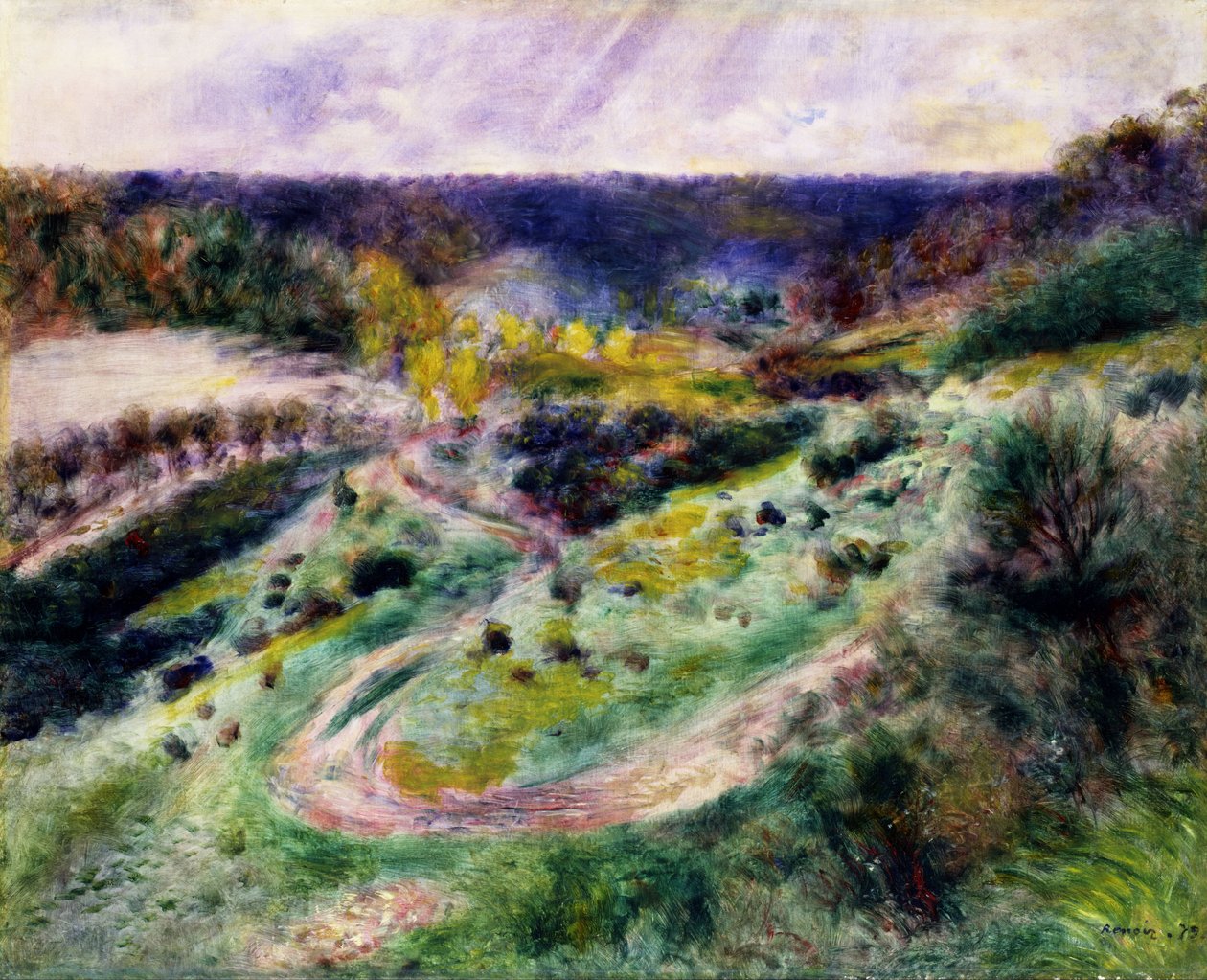 Road at Wargemont av Pierre-Auguste Renoir