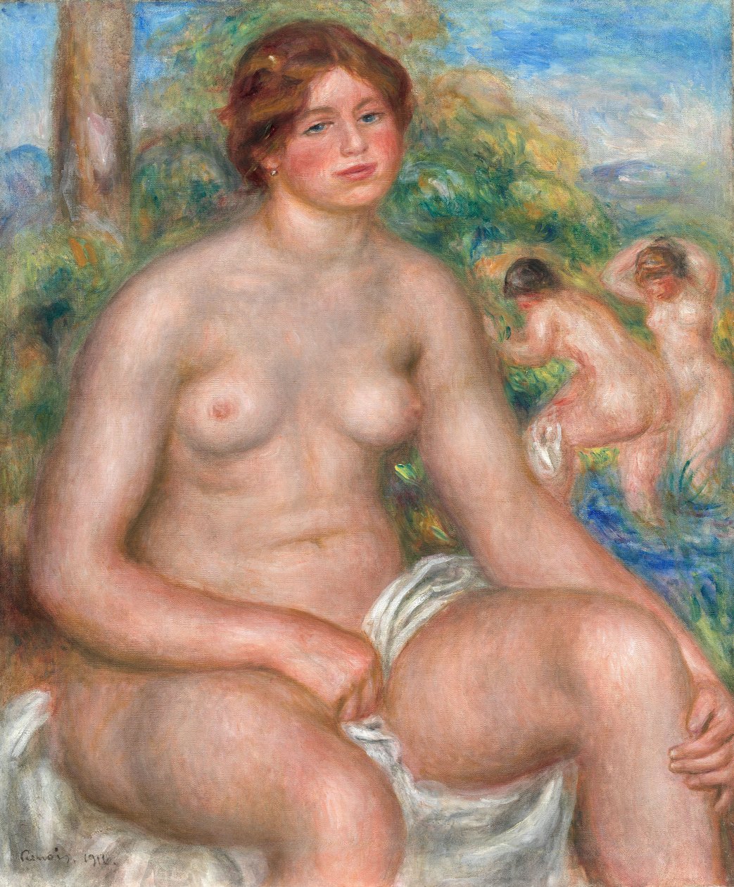 Sittande badare av Pierre-Auguste Renoir