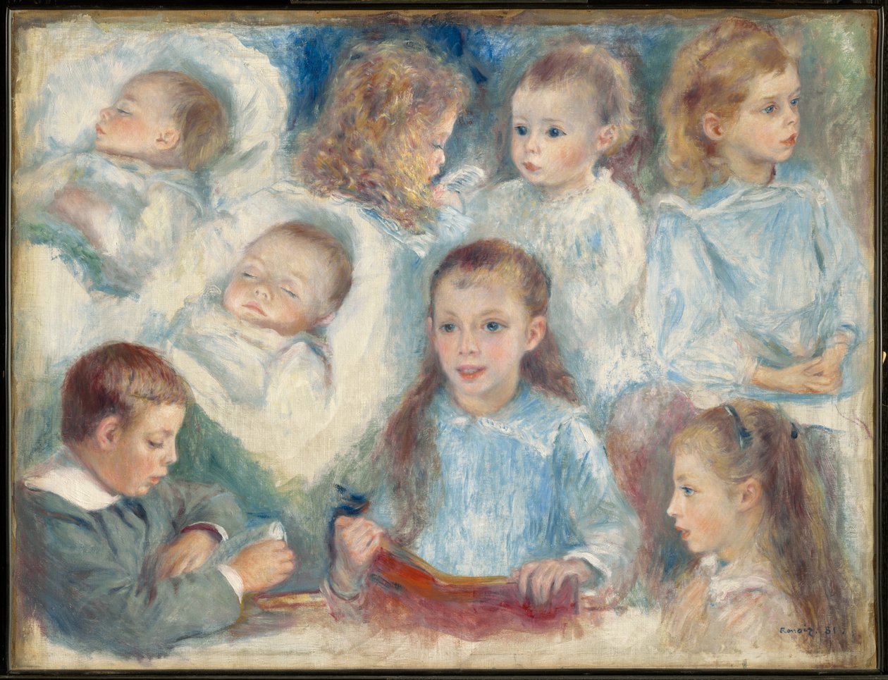 Huvudstudier (Berard-barnen) av Pierre-Auguste Renoir