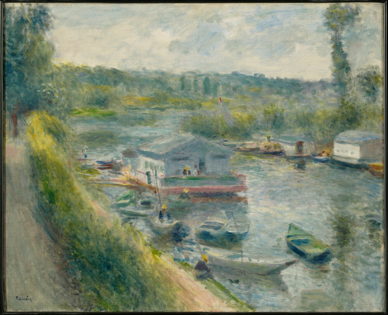 Tvättbåt vid Bas-Meudon av Pierre-Auguste Renoir