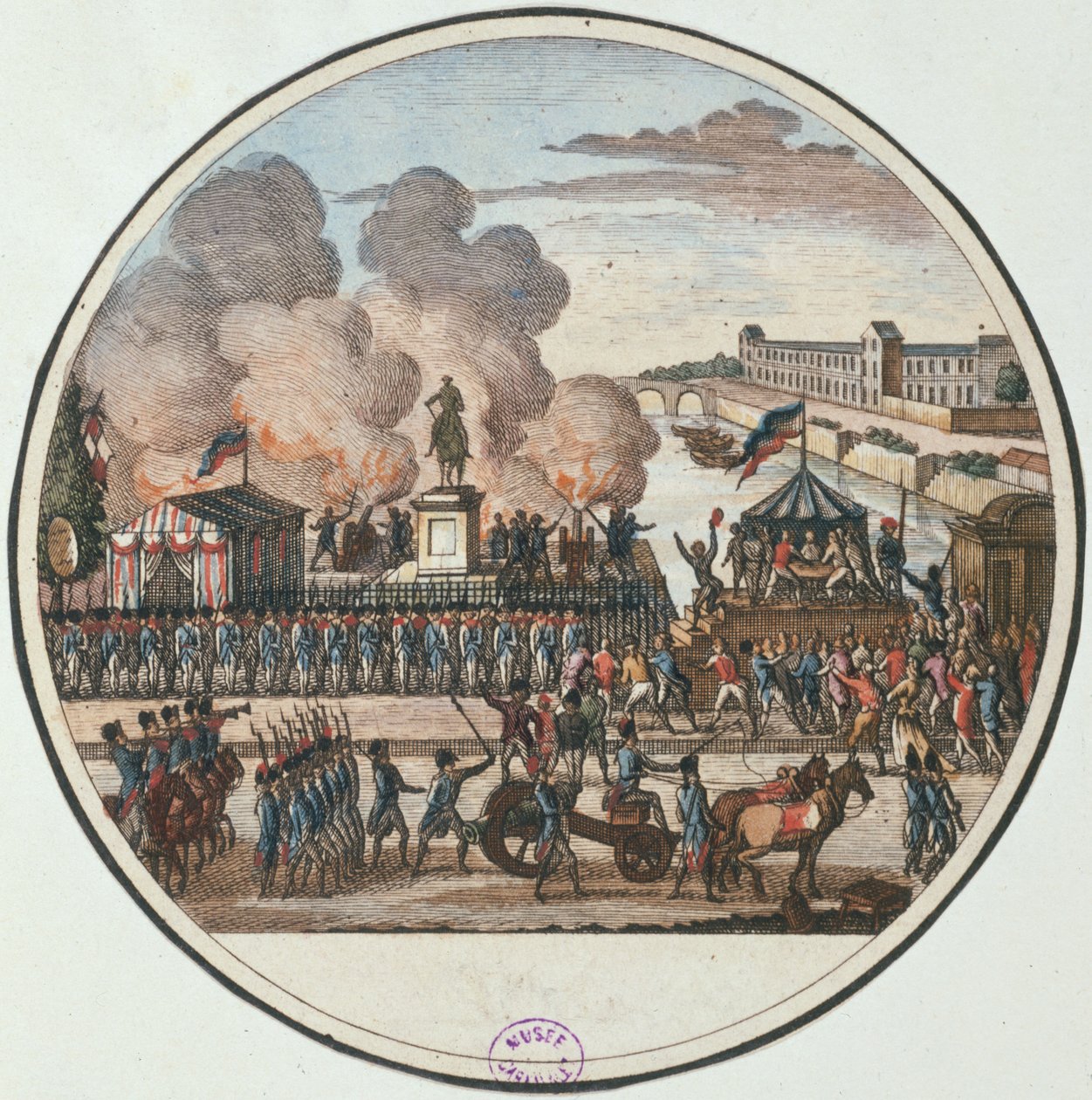Kungörelse av landet i fara 22 juli 1792, c.1794-1802 (gravyr) av Pierre Gabriel Berthault