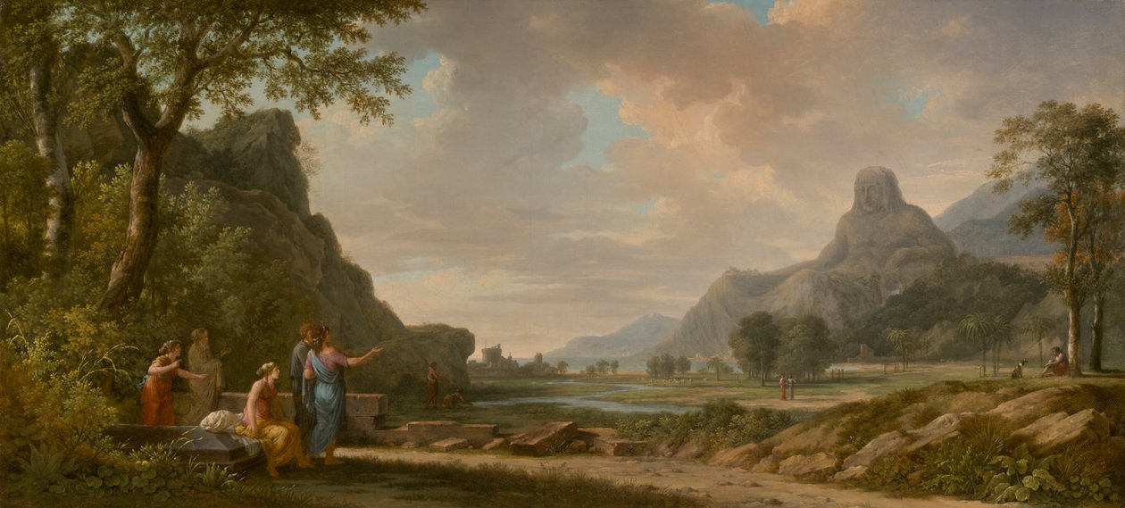 Berget Athos ristat som ett monument till Alexander den store av Pierre-Henri de Valenciennes