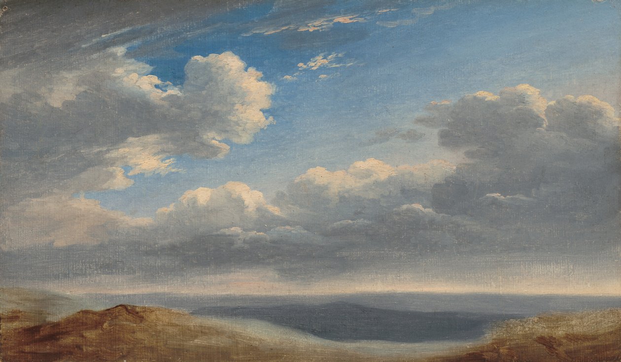 Studie av moln över den romerska Campagna av Pierre-Henri de Valenciennes