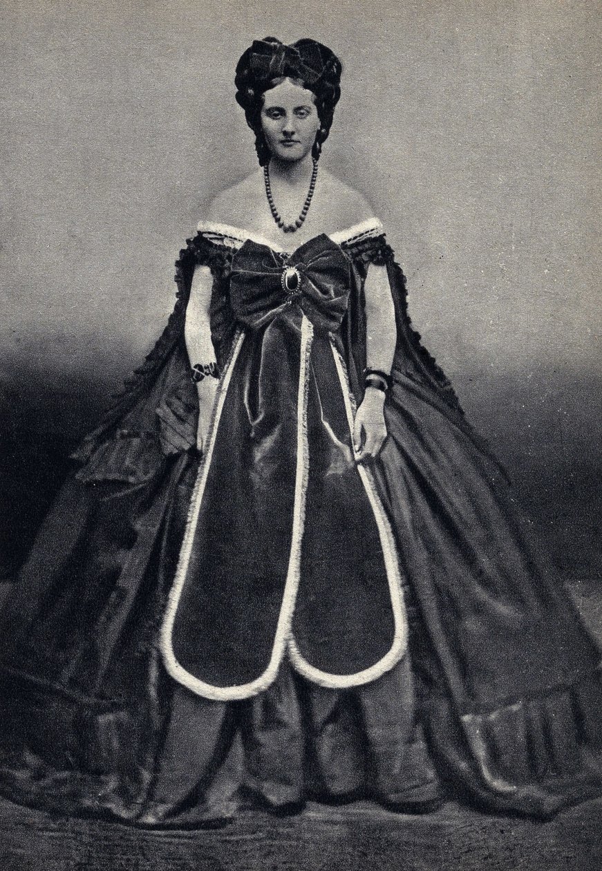 Porträtt av den "halvvärldsliga", Castiglione av Pierson. Fotografi, sent 1800-tal, av Pierre Louis Pierson
