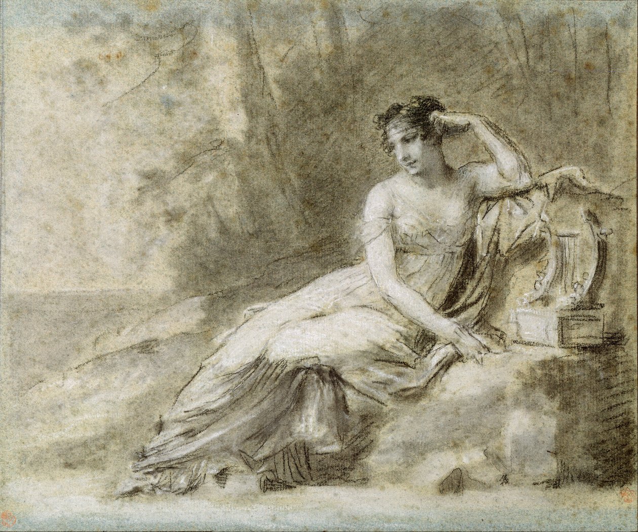 Studera för ett porträtt av kejsarinnan Joséphine av Pierre Paul Prudhon