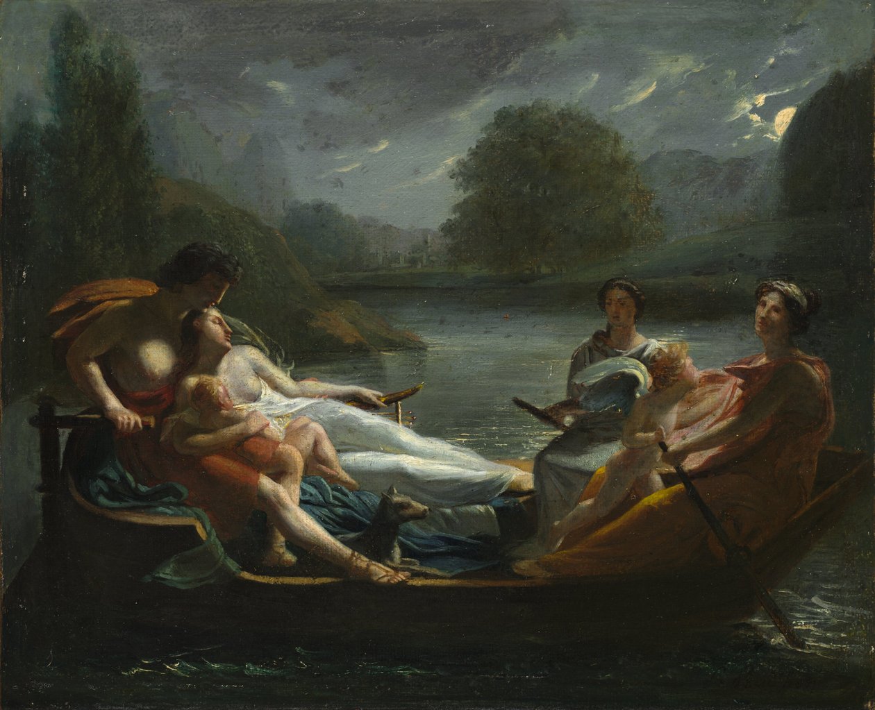 Drömmen om lycka, efter 1819 (olja på tyg) av Pierre Paul Prud