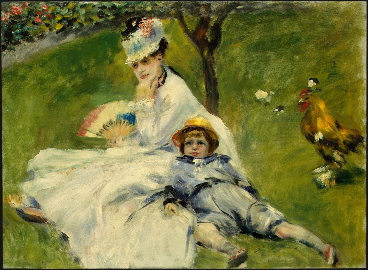 Madame Monet and her Son av Pierre Auguste Renoir