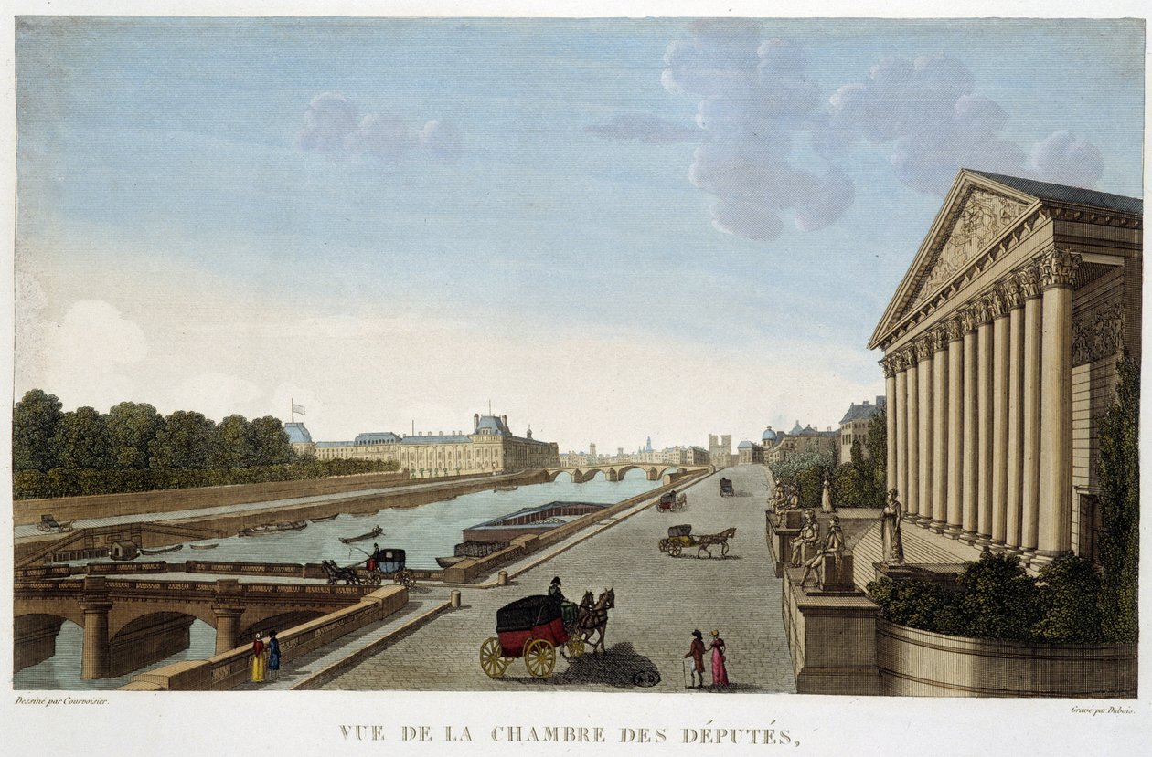 Vy över deputeradekammaren - Paris av Courvoisier av Pierre (after) Courvoisier