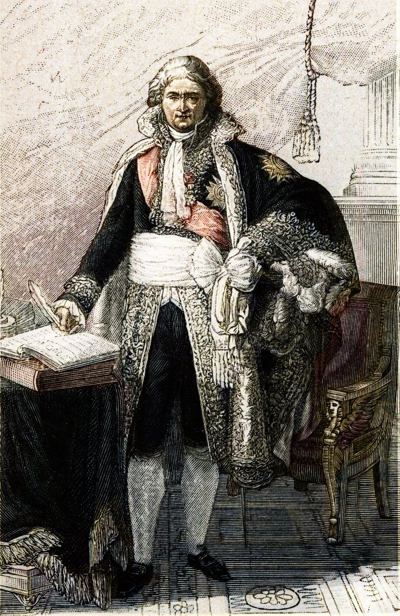 Porträtt av Jean Etienne Marie Portalis. Fransk jurist och politiker (1746 -1807) baserad på Pierre Gautherots målning. av Pierre (after) Gautherot