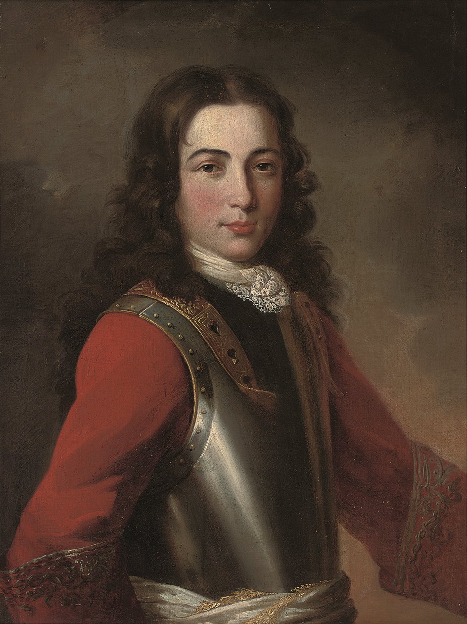 Porträtt av en kavaljer av Pierre (circle of) Mignard