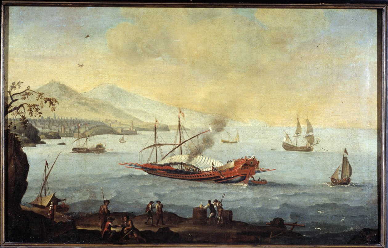 Ett pentry i Marseilles hamn av Pierre (school of) Puget