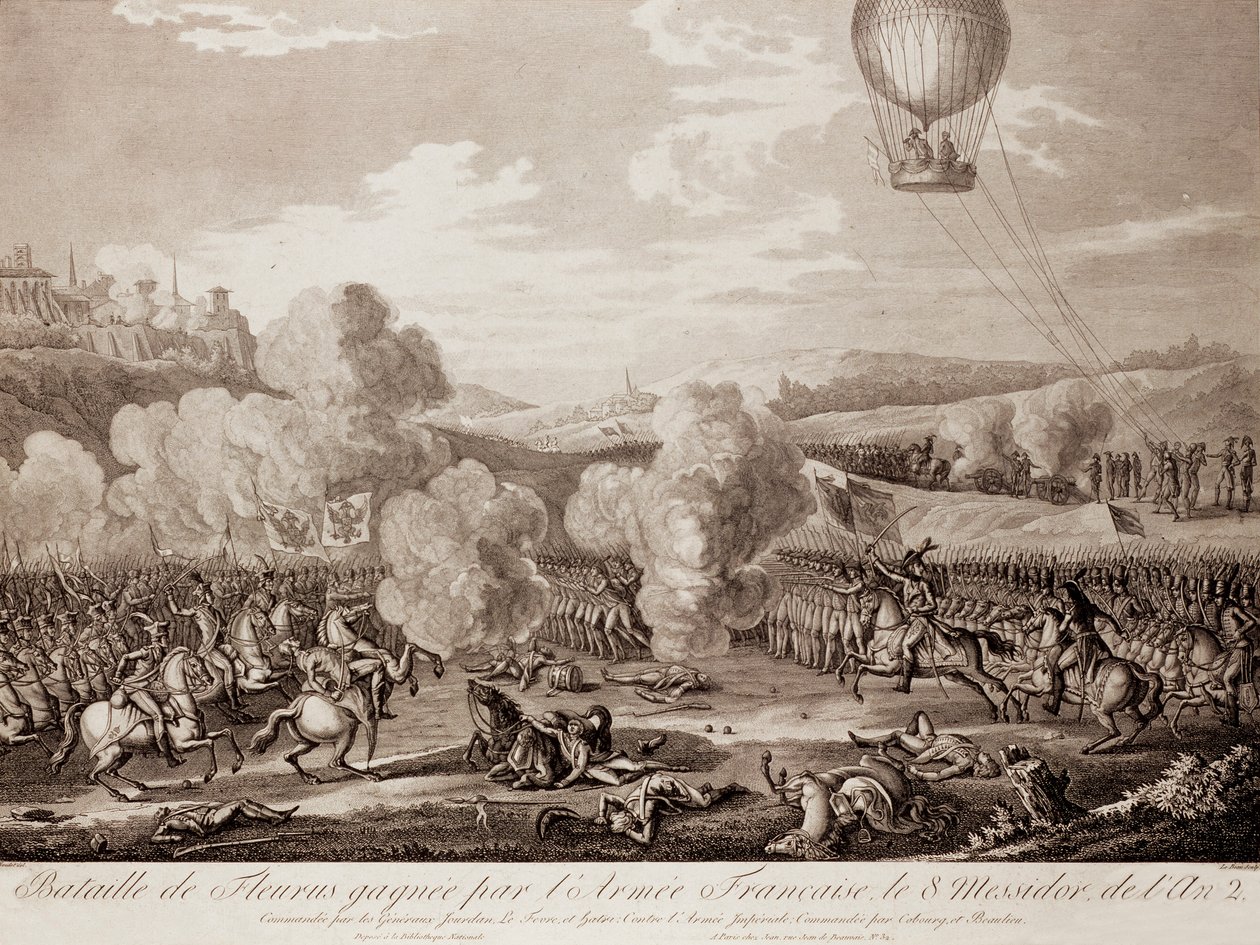 Slaget vid Fleurus av Pierre Adrien (after) Le Beau