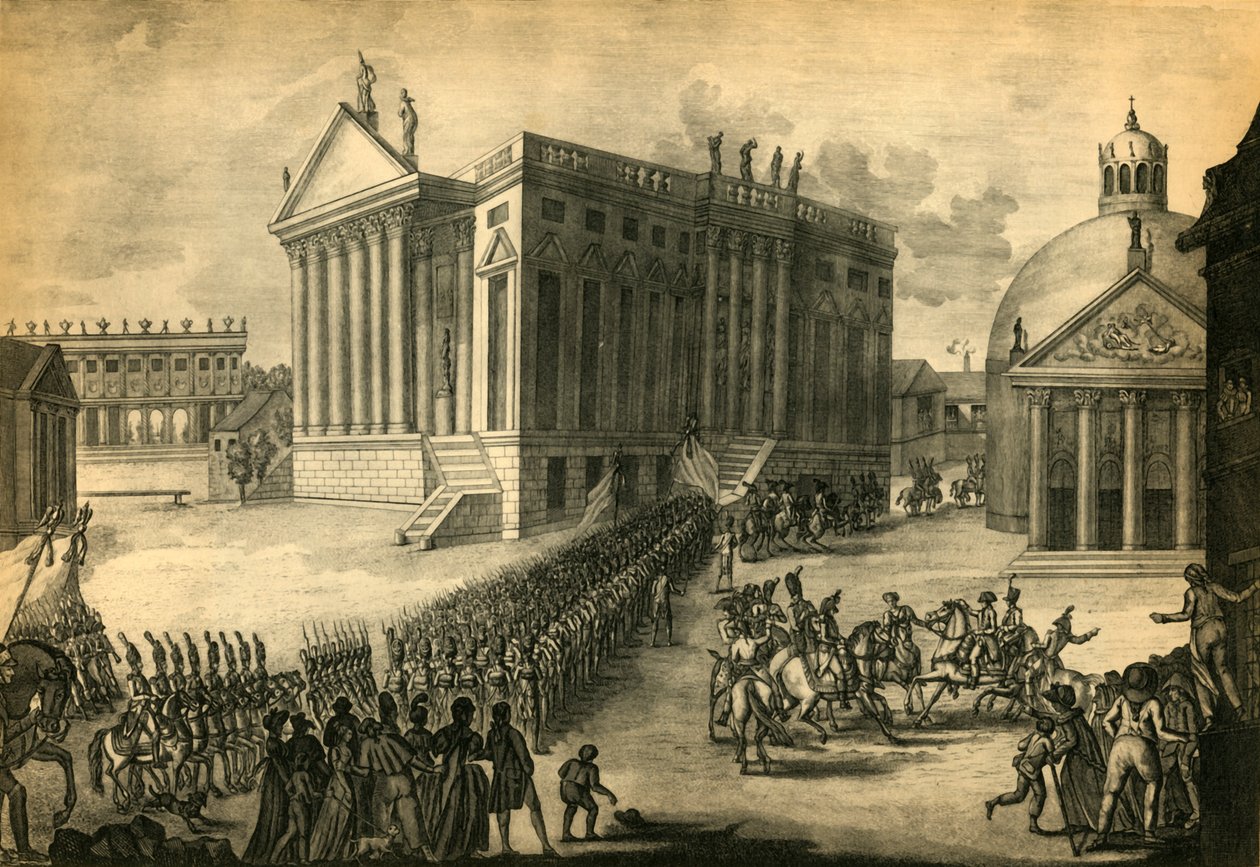 Fransmännens triumferande intåg i staden Berlin, 27 oktober 1806, 1921. av Pierre Adrien Le Beau