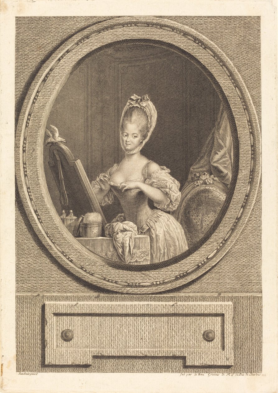 Dess storlek är härlig av Pierre Adrien Le Beau after Pierre Antoine Baudouin