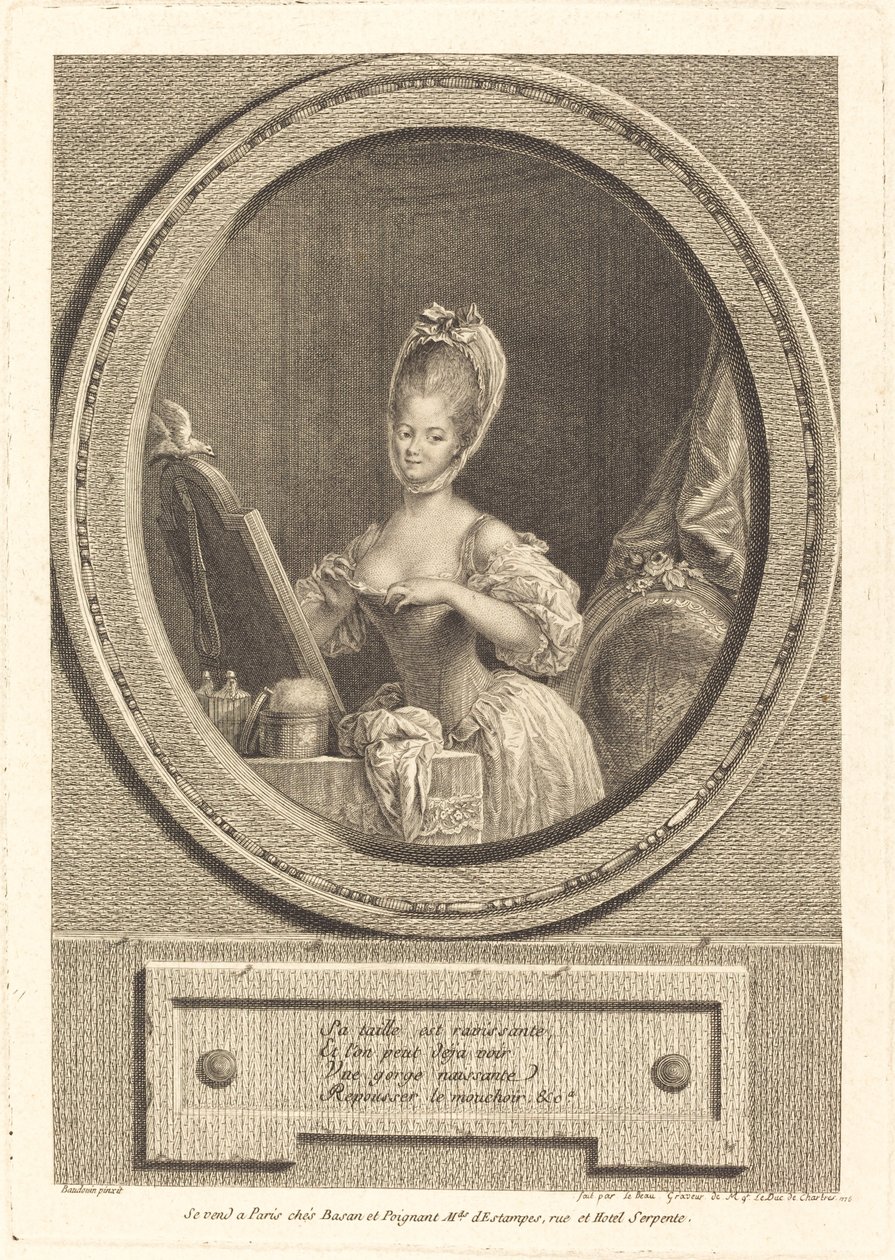 Dess storlek är härlig av Pierre Adrien Le Beau after Pierre Antoine Baudouin