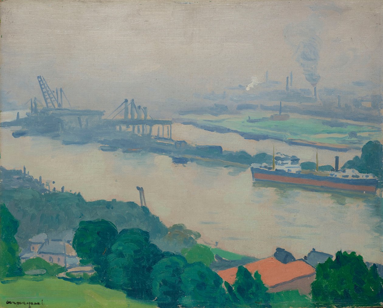 Seinen vid Croisset nära Rouen, 1927. av Albert Marquet