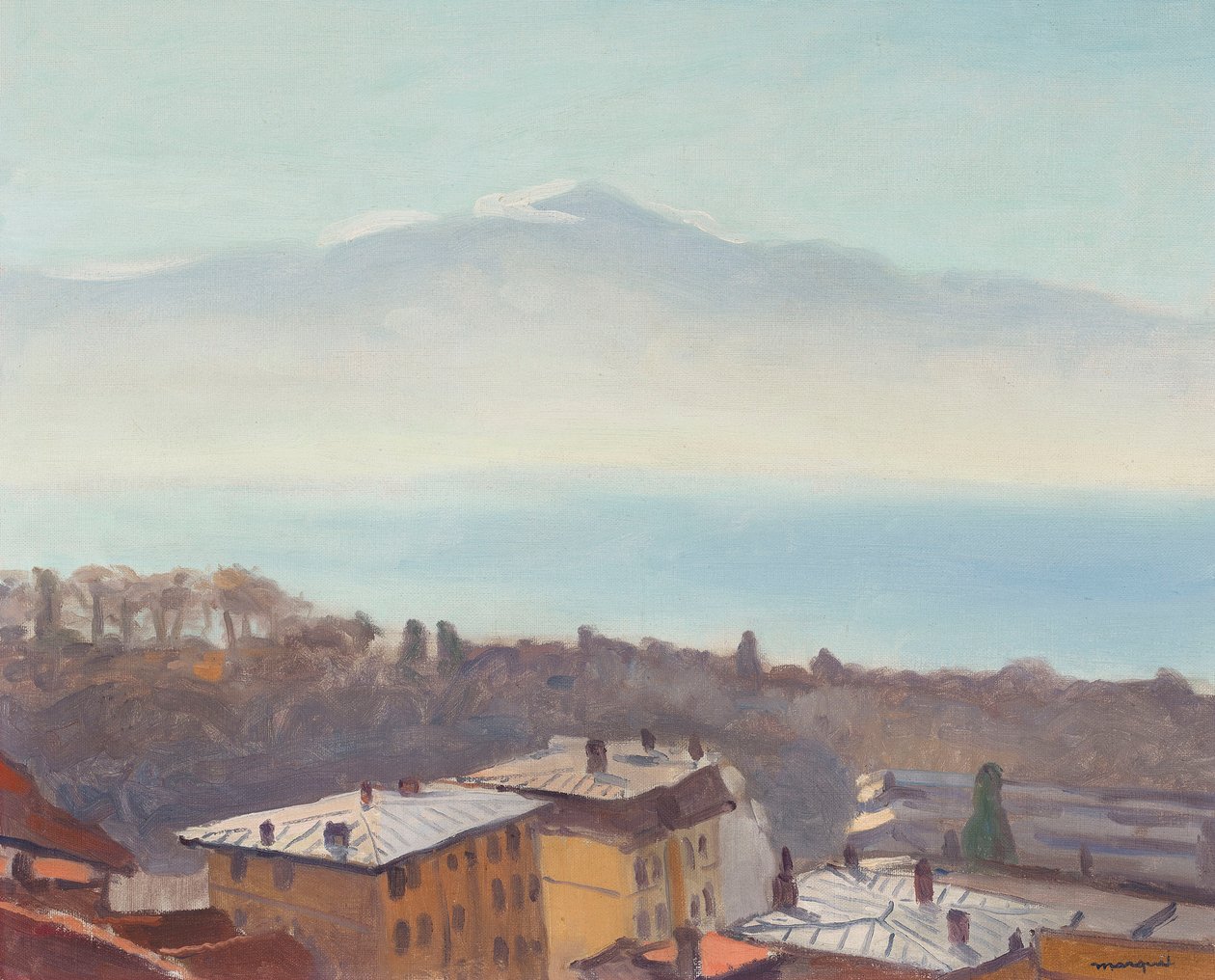 Taken på Ouchy och Genèvesjön, 1936. av Albert Marquet