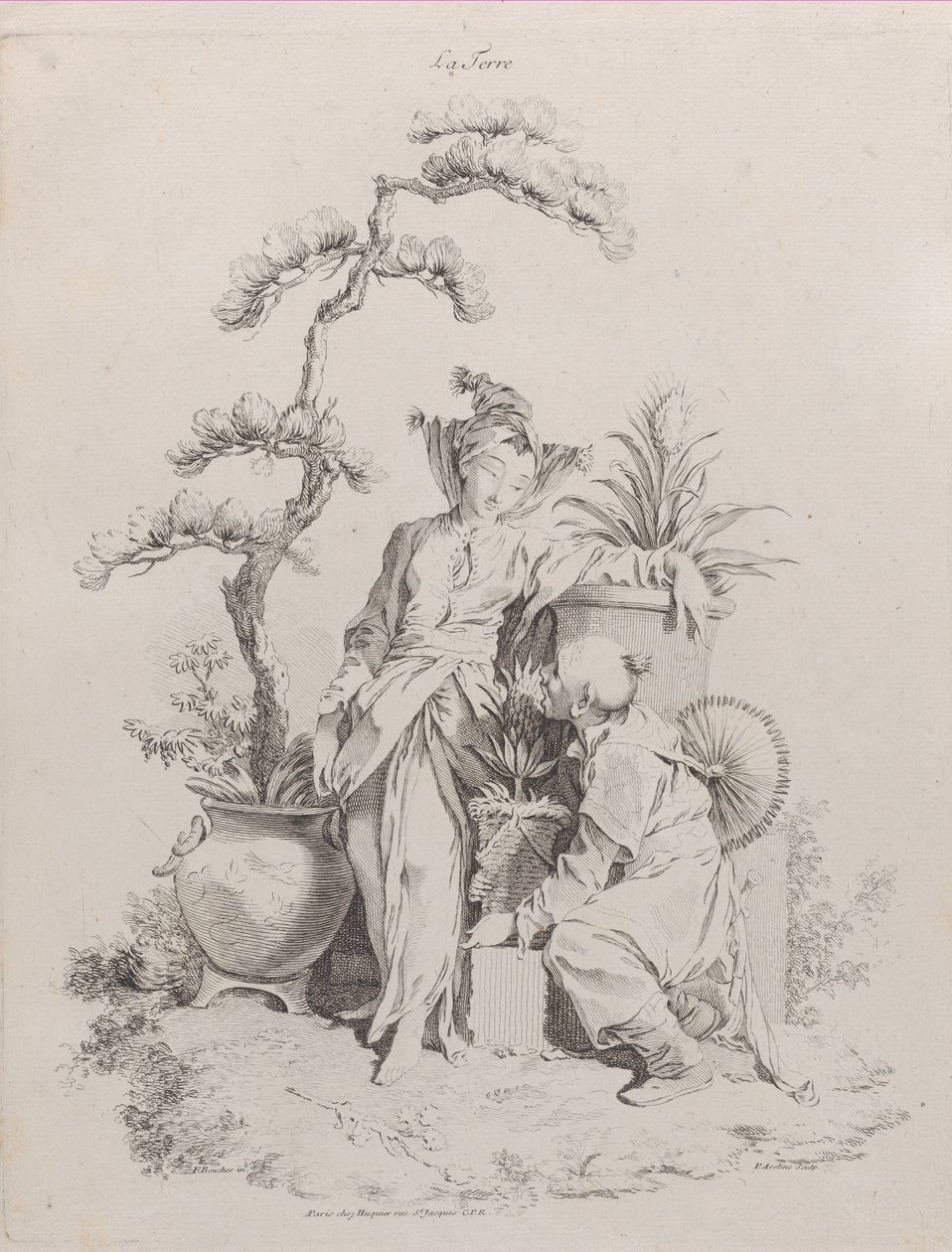 Jorden, från De fyra elementen, 1738-49. av Pierre Alexandre Aveline