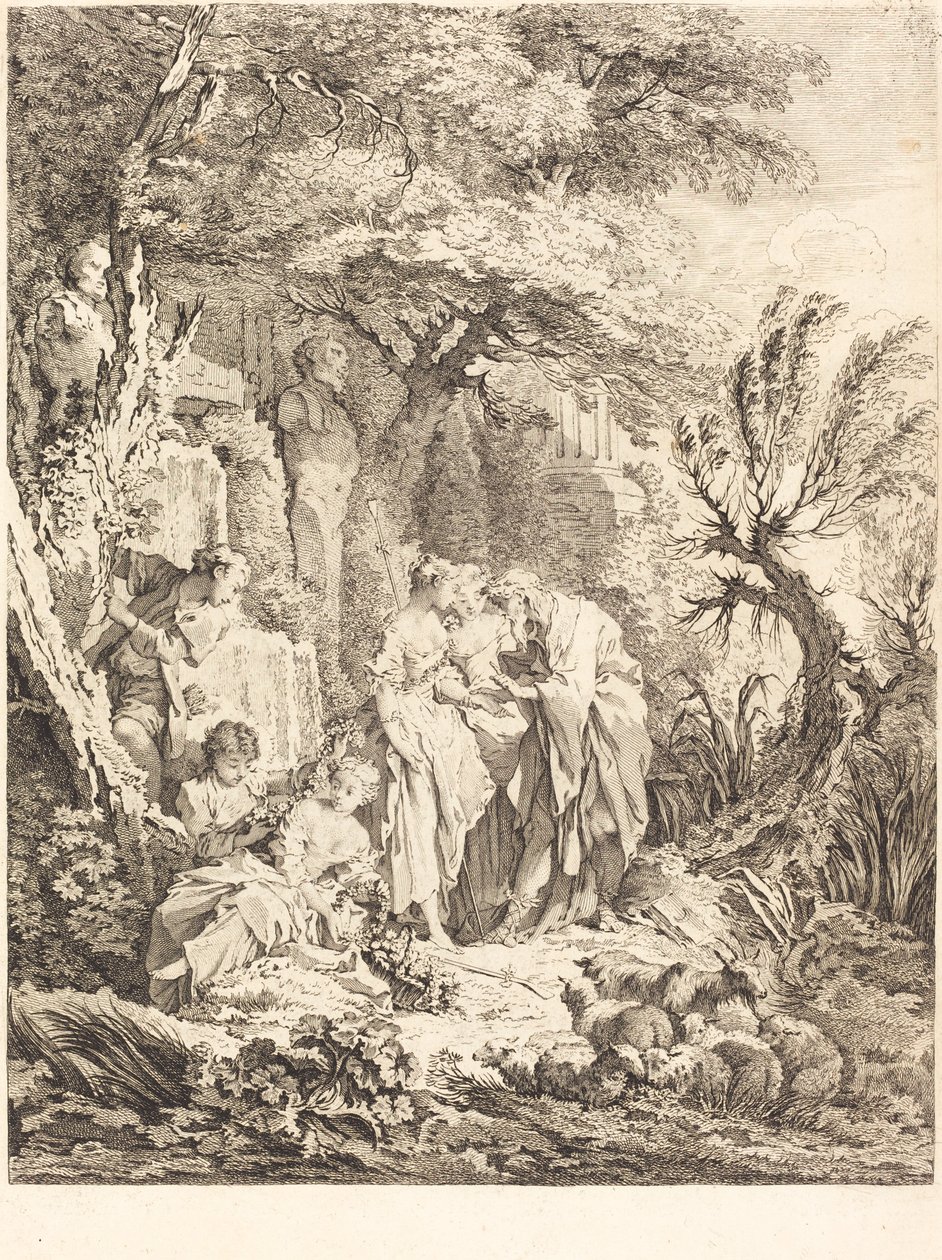 Det goda äventyret, 1738. av Pierre Alexandre Aveline