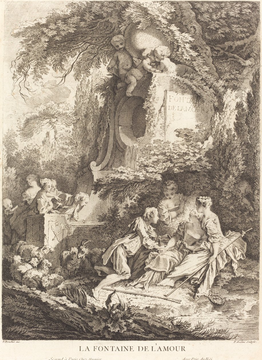 Kärlekens fontän, 1738. av Pierre Alexandre Aveline