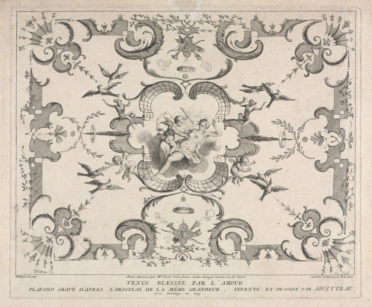 Venus sårad av Amor av Pierre Alexandre Aveline