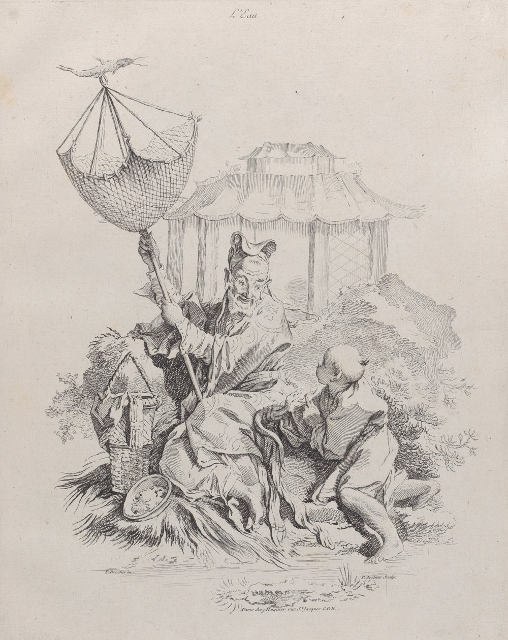 Vatten, från De fyra elementen, 1738-49. av Pierre Alexandre Aveline