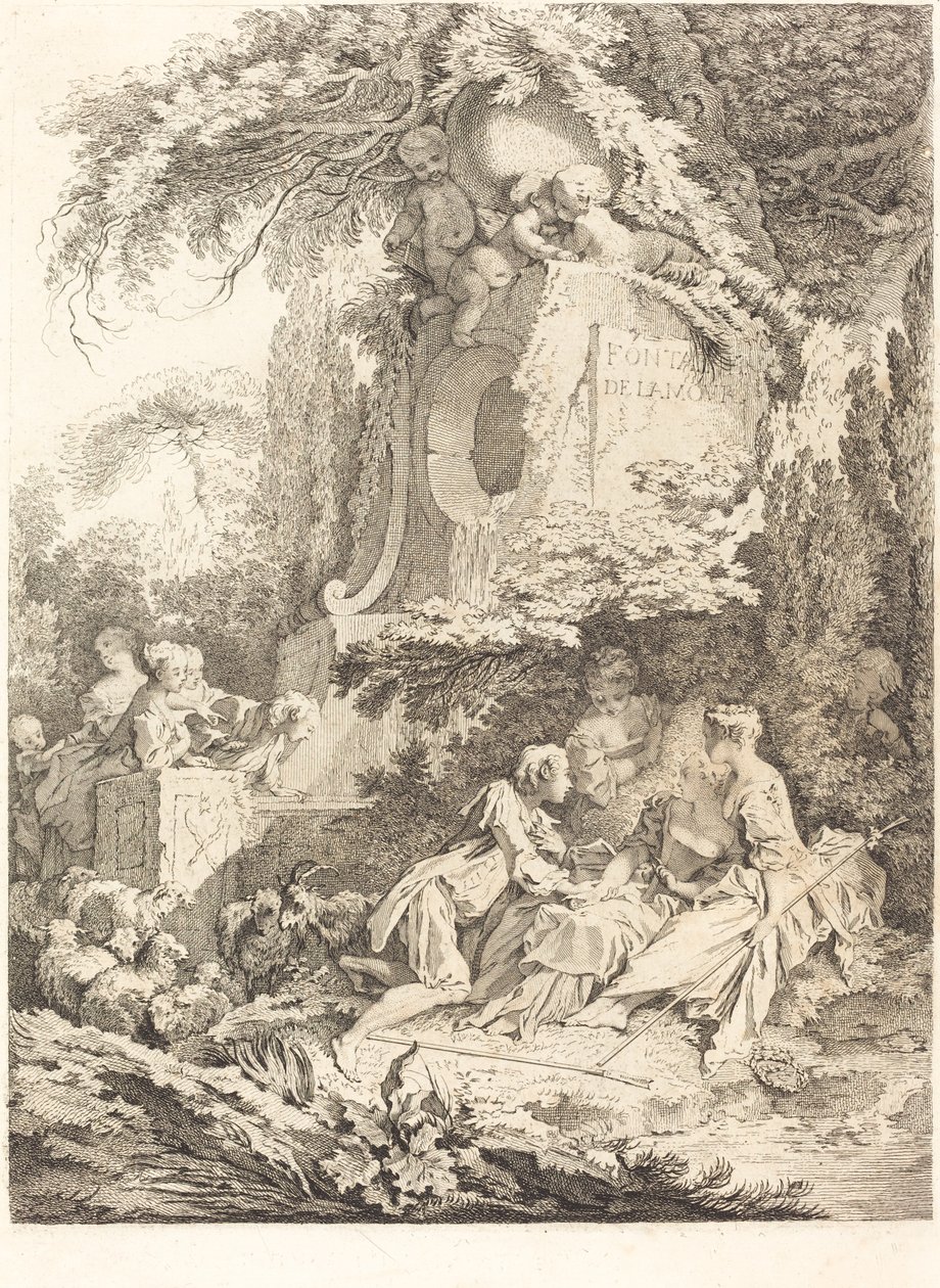 アムールスウェディッシュの泉 av Pierre Alexandre Aveline after François Boucher
