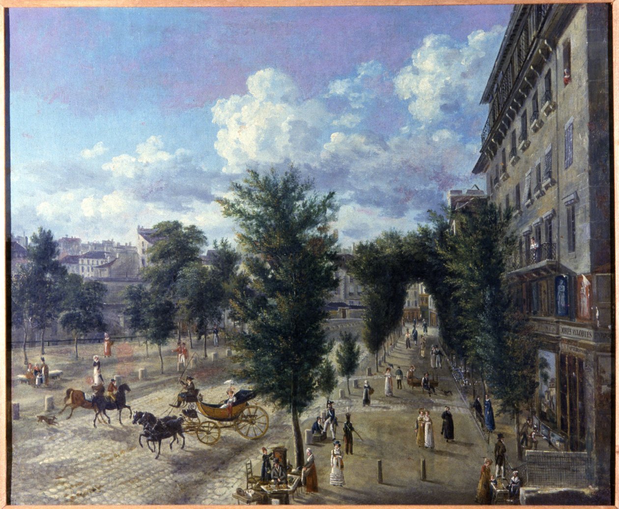 Boulevard des Capucines och vallens nedre gata av Pierre Alexandre Pau de Saint Martin