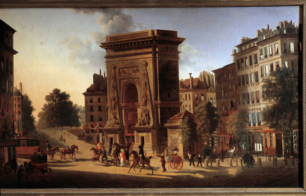 Saint Denis-dörren. Utsikt över Paris. Målning av Pierre Alexandre Pau De Saint Martin av Pierre Alexandre Pau de Saint Martin