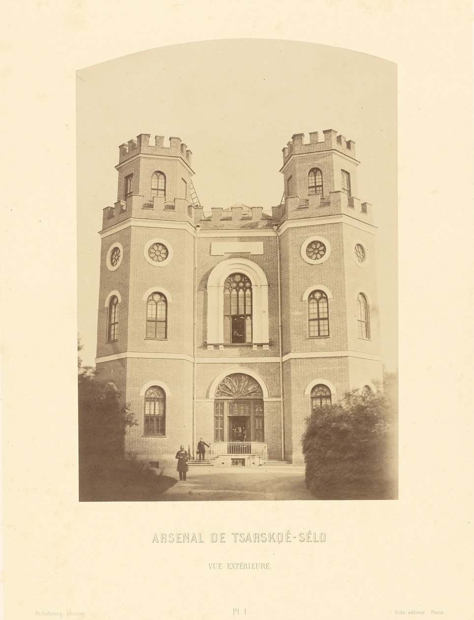 Tsarskoe-Selo Arsenal, Vy från utsidan av Pierre Ambrose Richebourg