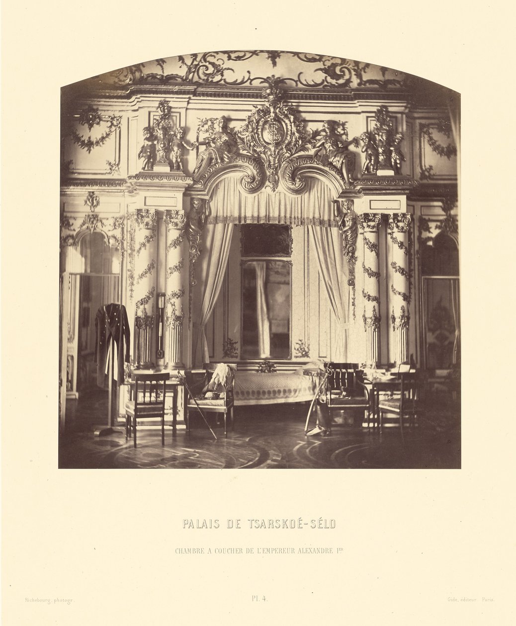 Tsarskoe-Selo-palatset, Kejsar Alexander 1:s sovrum av Pierre Ambrose Richebourg