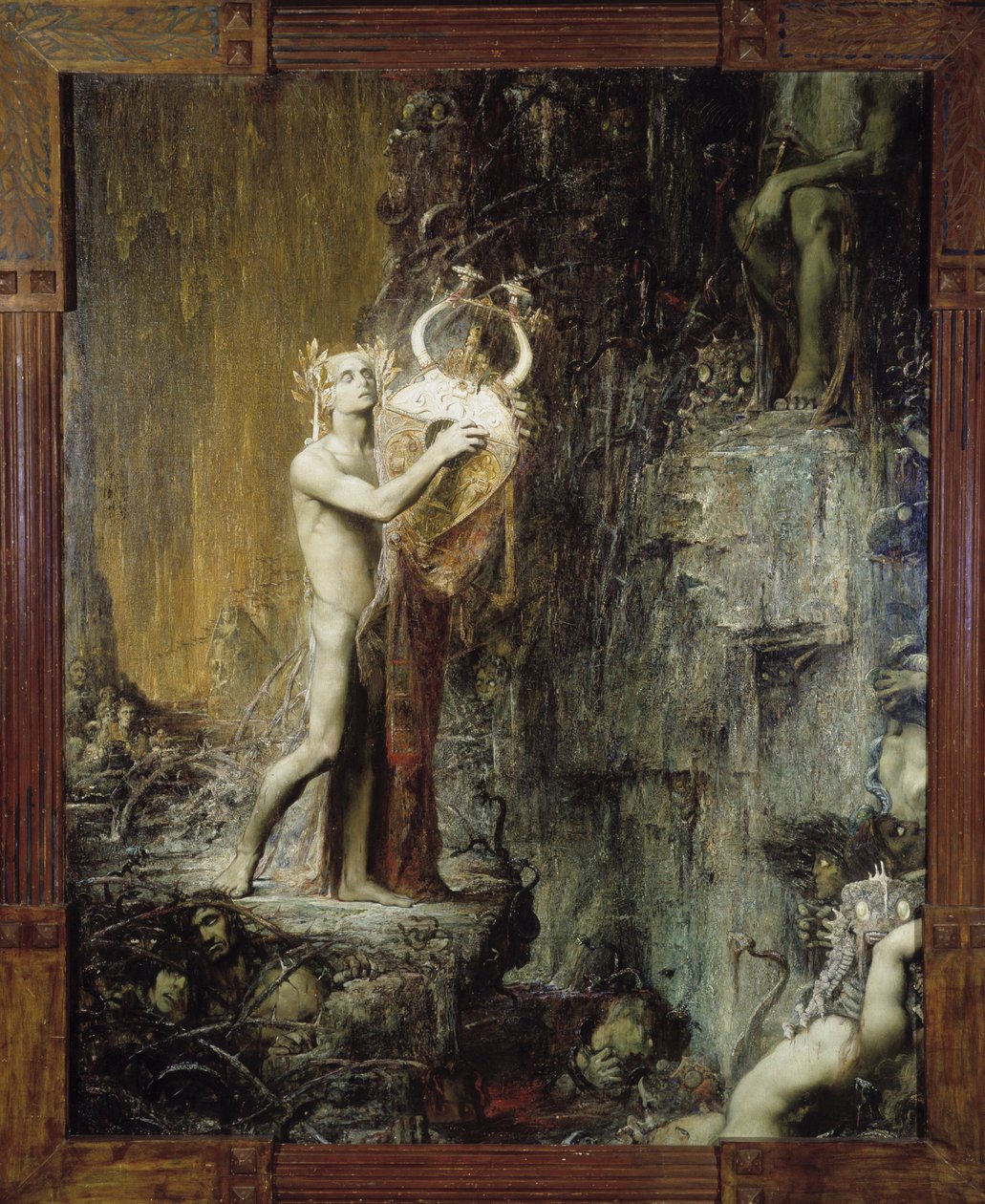 Orphee aux Hell Illustration för operan "" Orfeo"" av Monteverdi av Pierre Amedee Marcel Beronneau