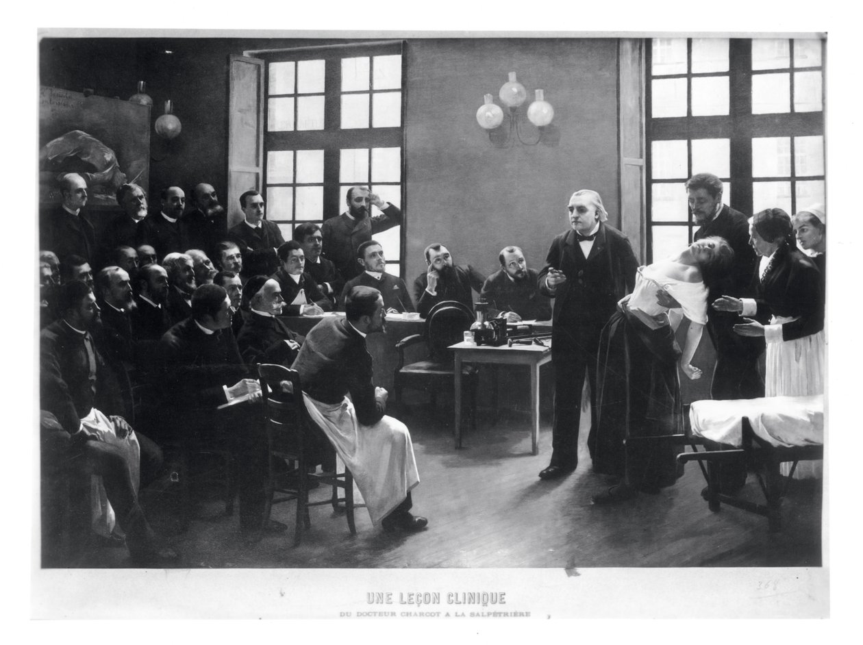 En klinisk lektion med doktor Charcot på Salpetriere, 1887 av Pierre Andre Brouillet
