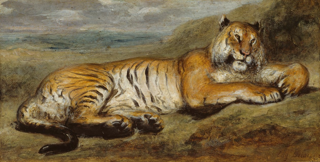 Tiger vila, c. 1830. av Pierre Andrieu