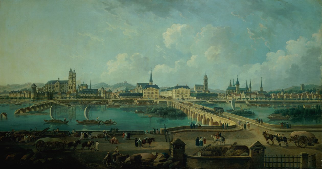 Panoramautsikt över Tours, 1787 av Pierre Antoine Demachy