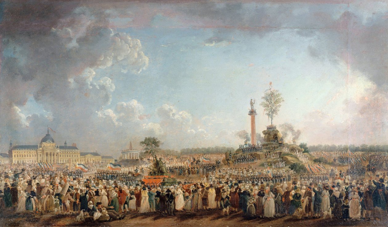 Den Högsta Varelsens högtid på Marsfältet, 8 juni 1794, 1794. av Pierre Antoine Demachy