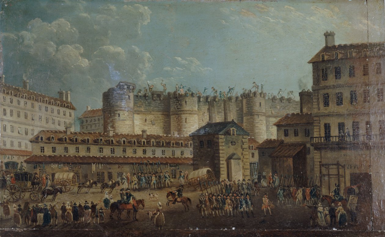 Stormningen av Bastiljen den 14 juli 1789, 1789. av Pierre Antoine Demachy